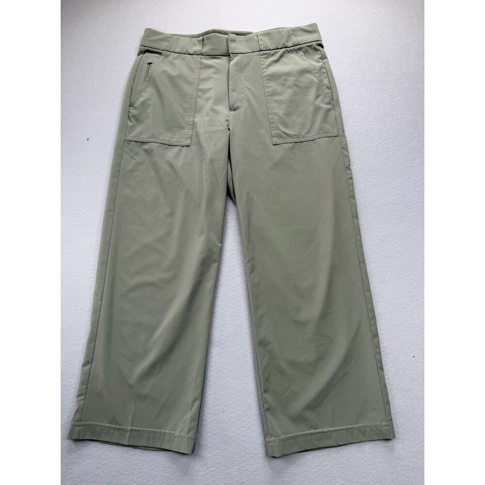 Athleta Tribeca Utility Crop Pants Womens 4 Laurel Olive High Rise - Picture 4 of 16